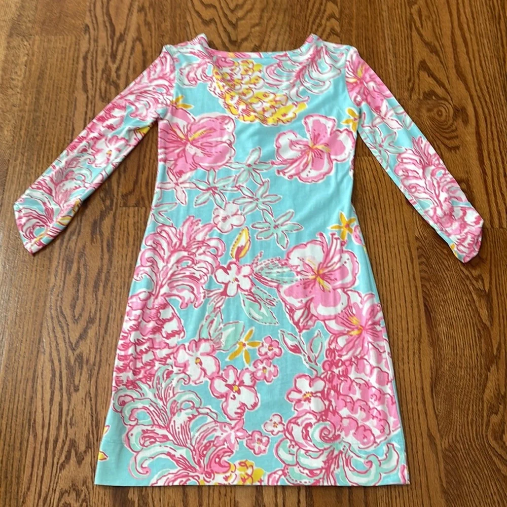 Lilly Pulitzer floral long sleeve dress - Picture 2 of 4